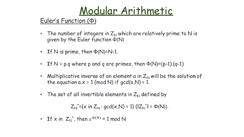 Modular Arithmetic 