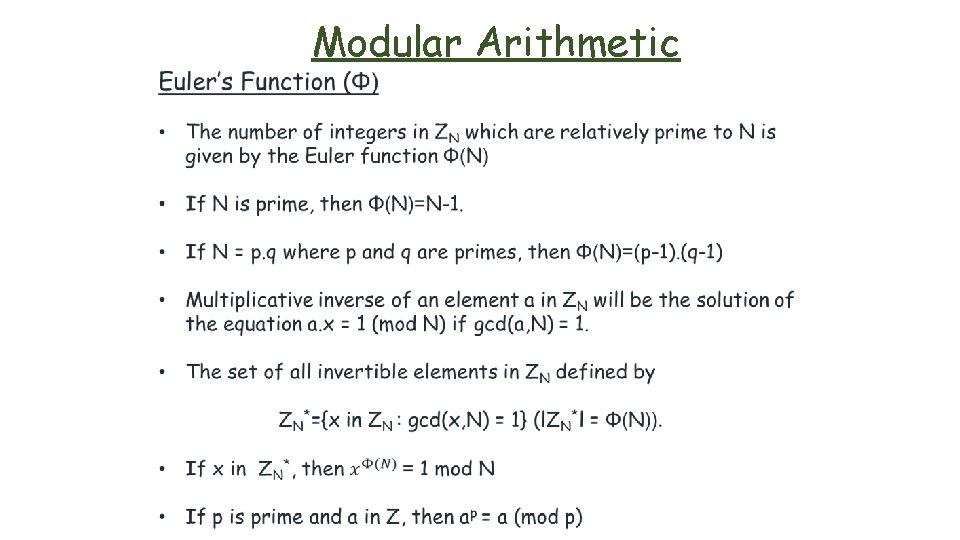 Modular Arithmetic 