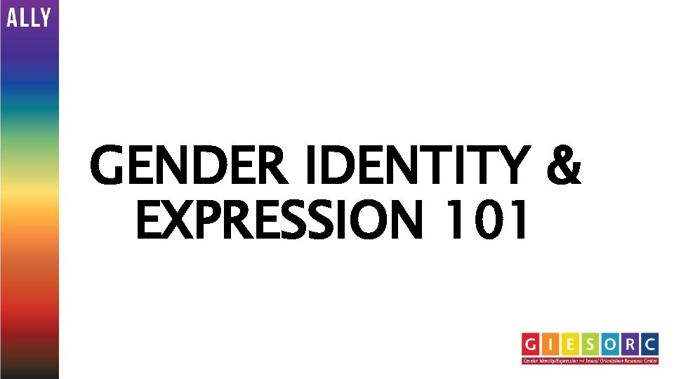 GENDER IDENTITY & EXPRESSION 101 