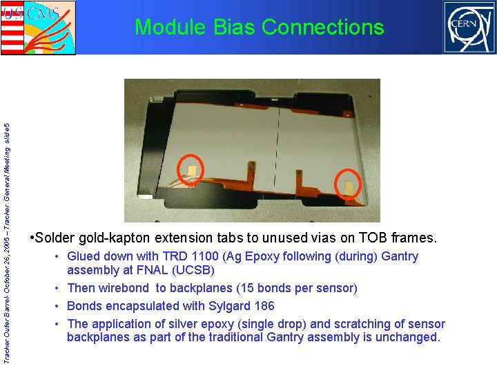 Tracker Outer Barrel- October 26, 2005 – Tracker General Meeting slide 5 Module Bias