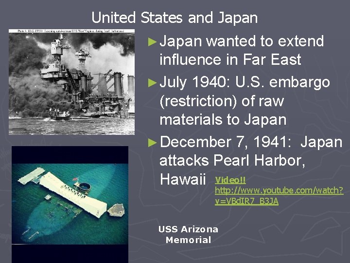 United States and Japan ► Japan wanted to extend influence in Far East ►