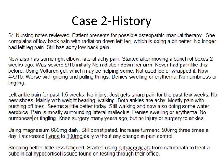 Case 2 -History 