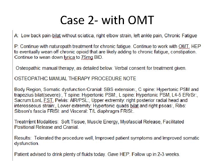 Case 2 - with OMT 