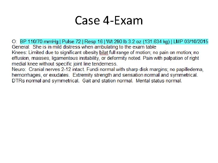 Case 4 -Exam 