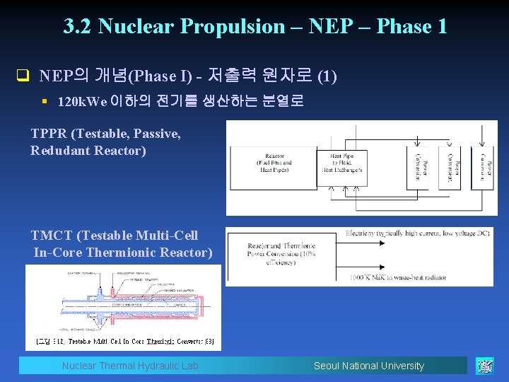3. 2 Nuclear Propulsion – NEP – Phase 1 q NEP의 개념(Phase I) -