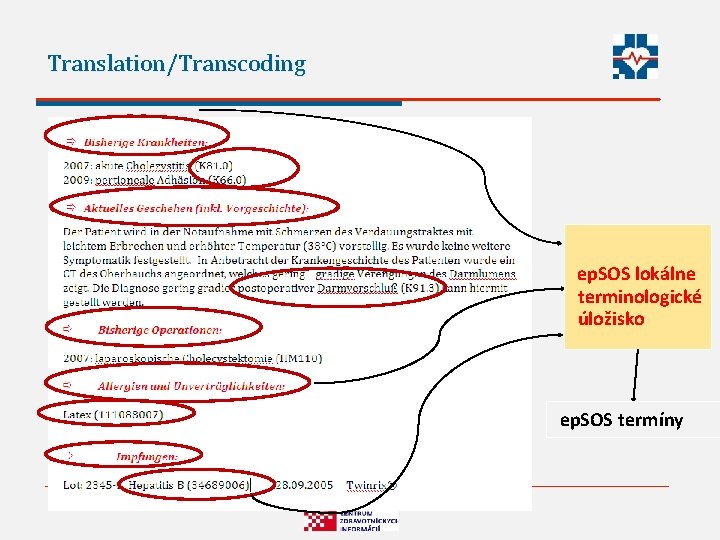 Translation/Transcoding ep. SOS lokálne terminologické úložisko ep. SOS termíny 