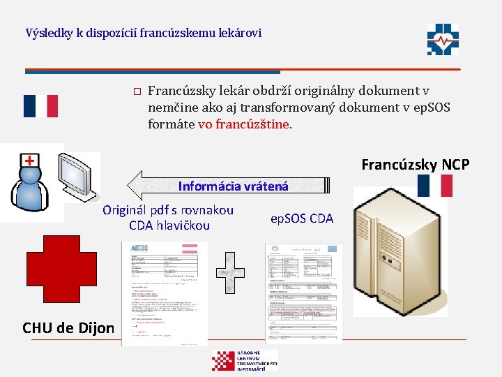 Výsledky k dispozícií francúzskemu lekárovi o Francúzsky lekár obdrží originálny dokument v nemčine ako