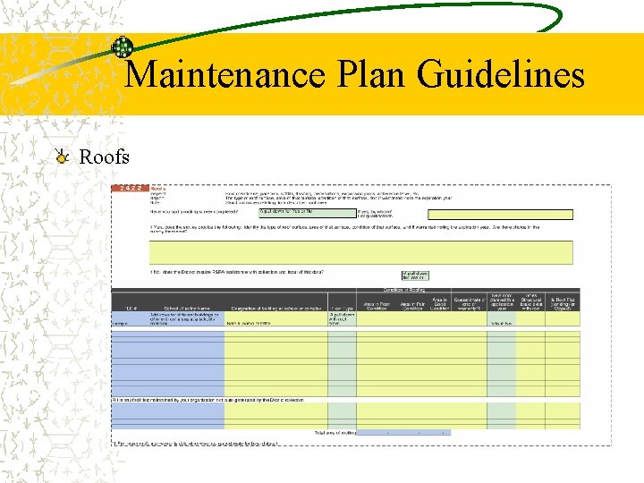 Maintenance Plan Guidelines Roofs 