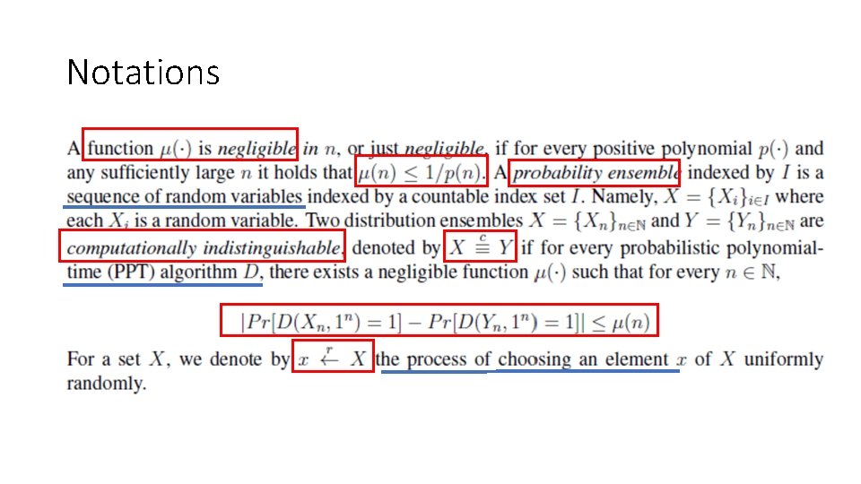 Notations 