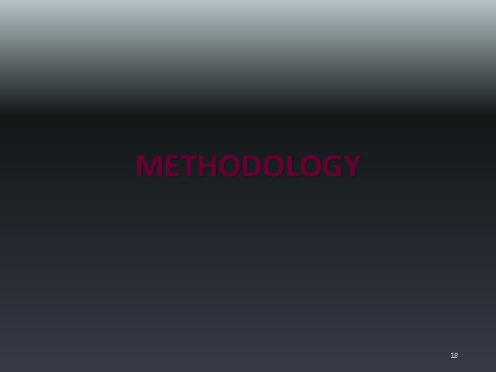 METHODOLOGY 18 