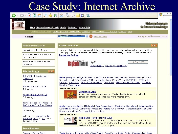Case Study: Internet Archive 
