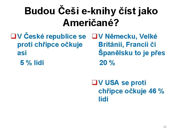 Budou Češi e-knihy číst jako Američané? q V České republice se q V Německu,