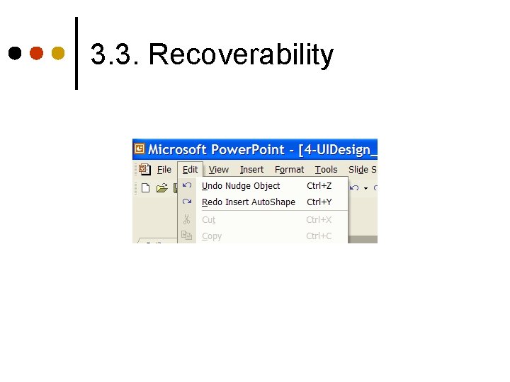 3. 3. Recoverability 3. 3. Recoverability