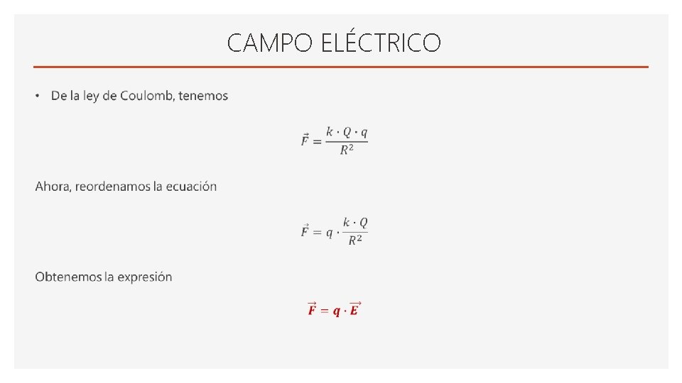 CAMPO ELÉCTRICO 