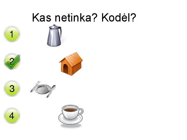 Kas netinka? Kodėl? 