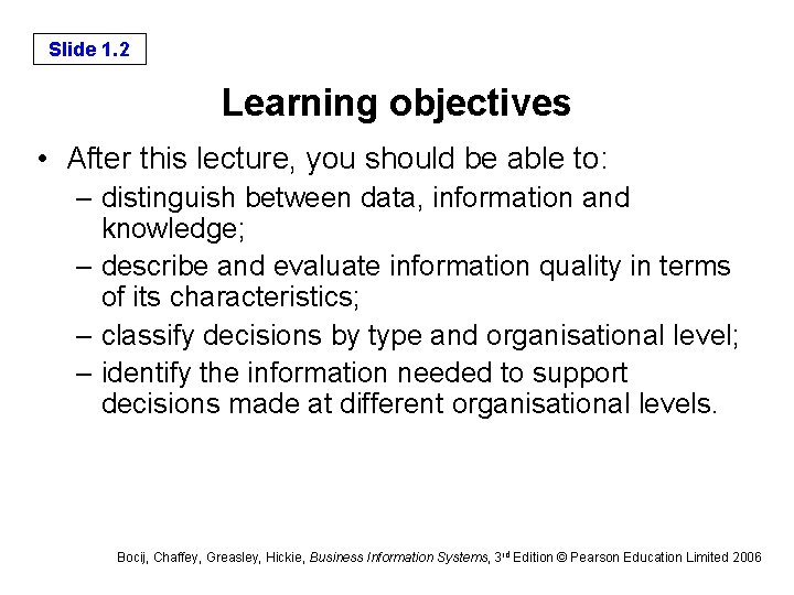Slide 1. 2 Learning objectives • After this lecture, you should be able to: Slide 1. 2 Learning objectives • After this lecture, you should be able to: