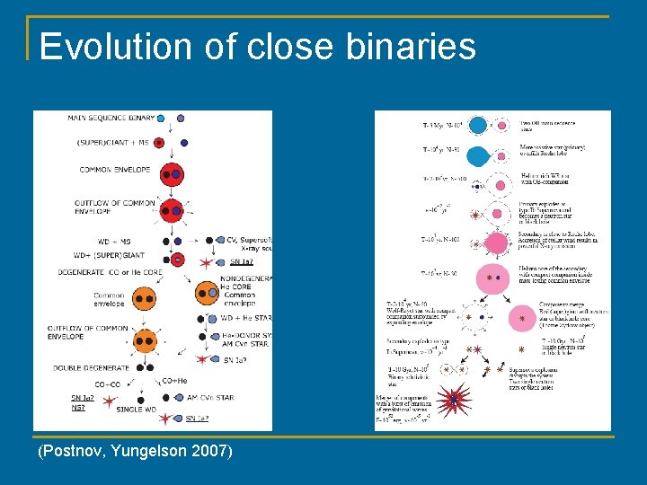 Evolution of close binaries (Postnov, Yungelson 2007) 