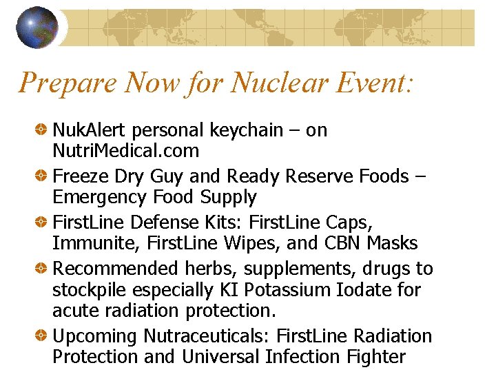 Prepare Now for Nuclear Event: Nuk. Alert personal keychain – on Nutri. Medical. com