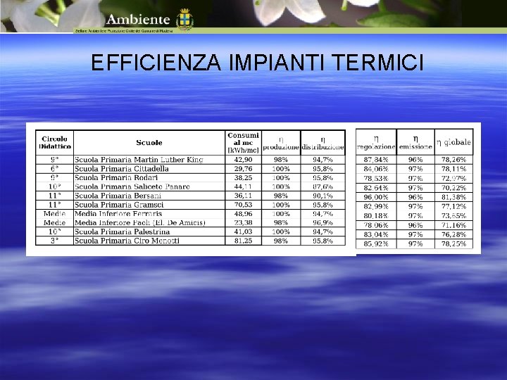 EFFICIENZA IMPIANTI TERMICI 