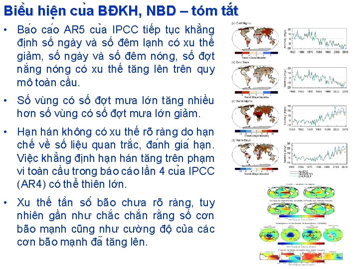 Biê u hiê n cu a BĐKH, NBD – tóm tắt • Ba o