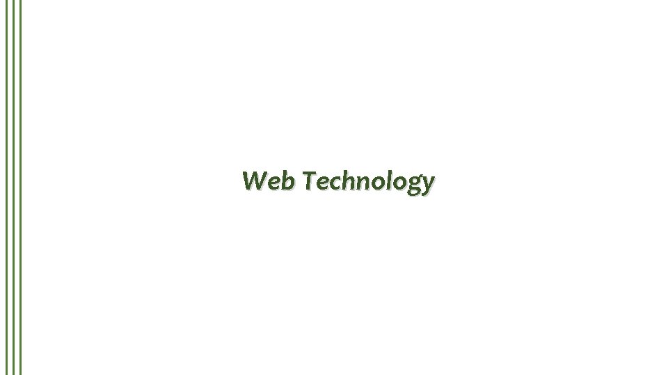 Web Technology 