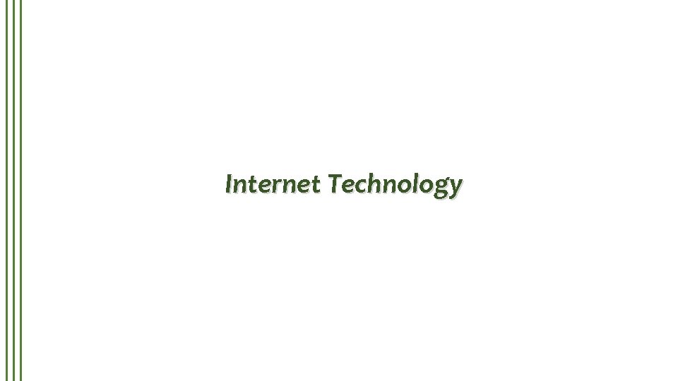 Internet Technology 