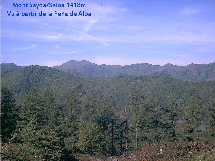 Mont Sayoa/Saioa 1418 m Vu à partir de la Peña de Alba 