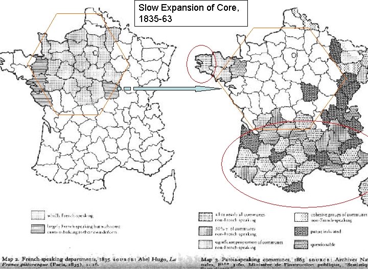 Slow Expansion of Core, 1835 -63 