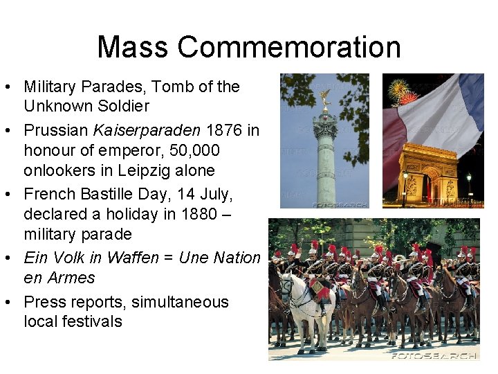 Mass Commemoration • Military Parades, Tomb of the Unknown Soldier • Prussian Kaiserparaden 1876