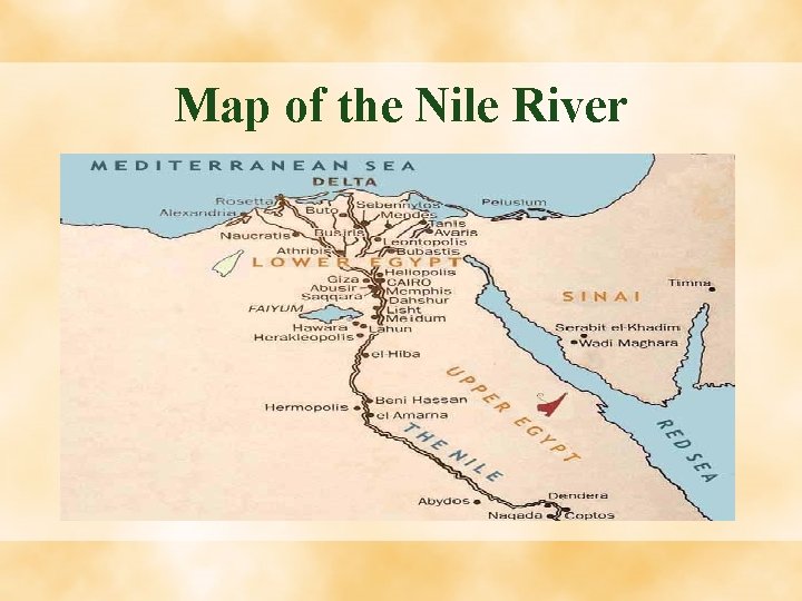 Map of the Nile River 