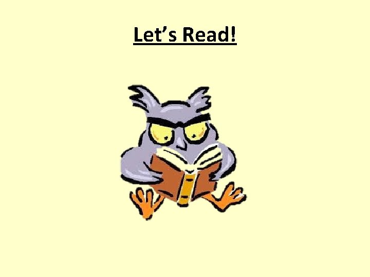 Let’s Read! 