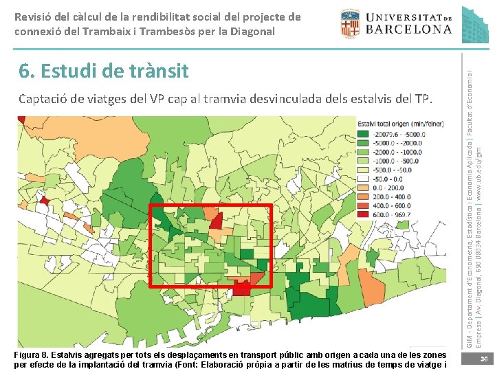 6. Estudi de trànsit Captació de viatges del VP cap al tramvia desvinculada dels