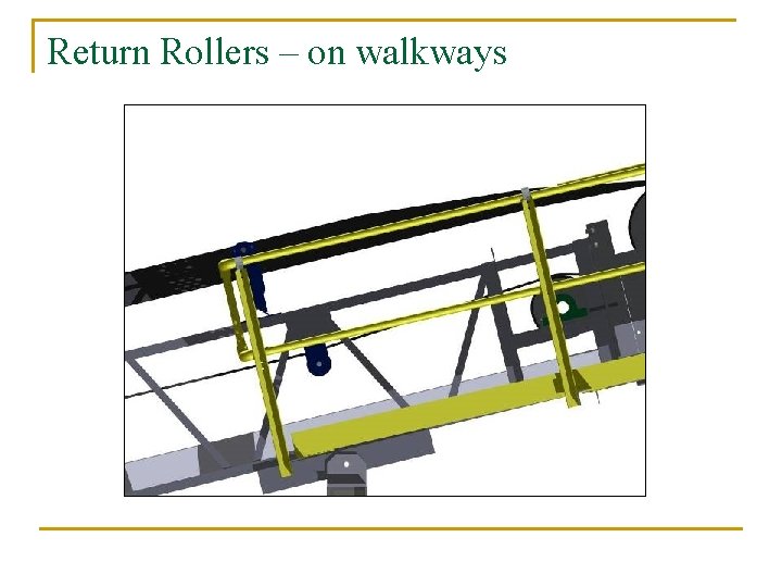 Return Rollers – on walkways 