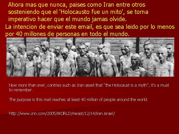 Ahora mas que nunca, paises como Iran entre otros sosteniendo que el 'Holocausto fue