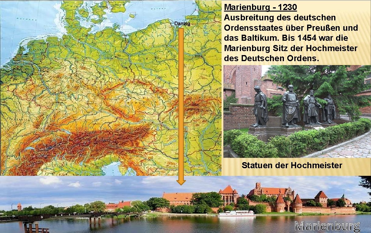Danzig Marienburg - 1230 Ausbreitung des deutschen Ordensstaates über Preußen und das Baltikum. Bis
