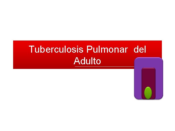 Tuberculosis Pulmonar del Adulto 