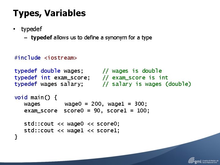 Lecture 1 C Basics I Seoul National University