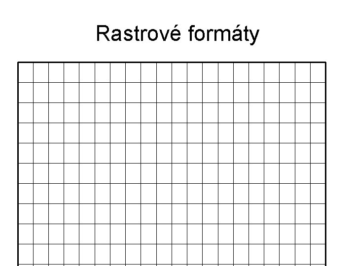 Rastrové formáty 