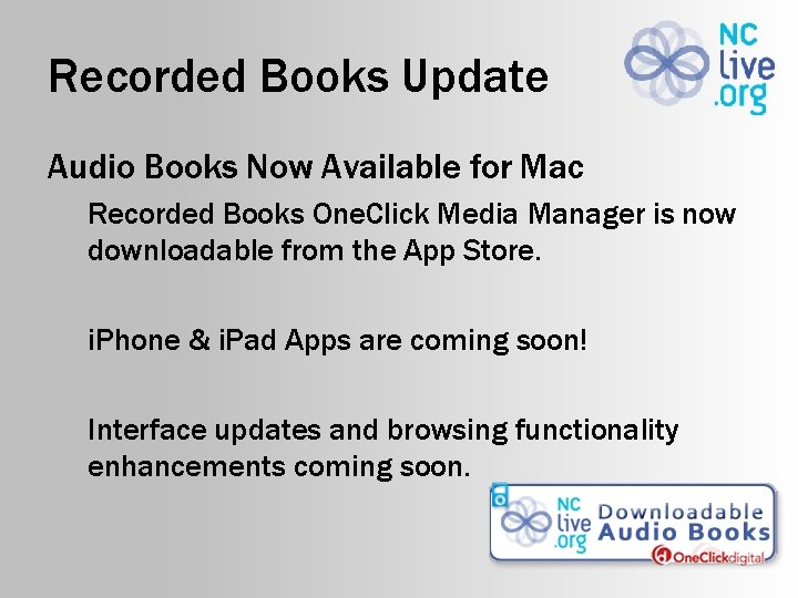 Recorded Books Update Audio Books Now Available for Mac Recorded Books One. Click Media