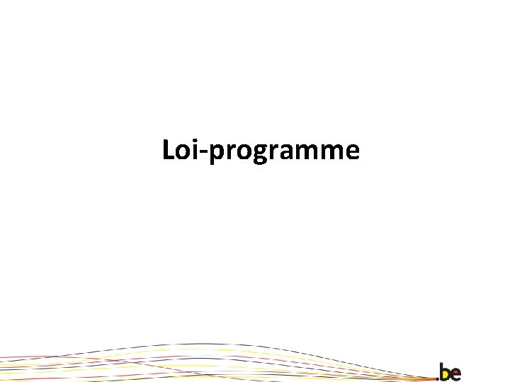 Loi-programme 