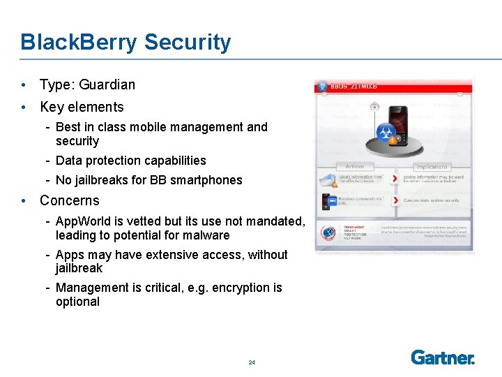 Black. Berry Security • Type: Guardian • Key elements - Best in class mobile