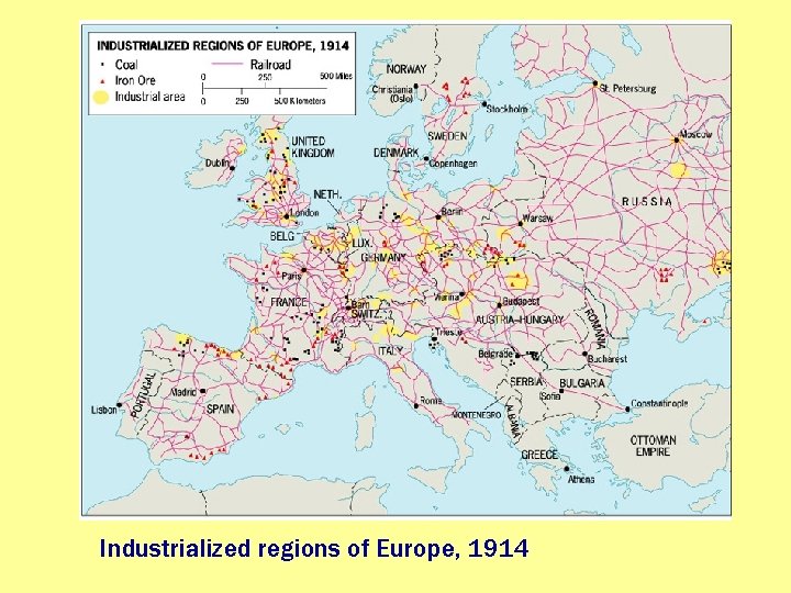 Industrialized regions of Europe, 1914 