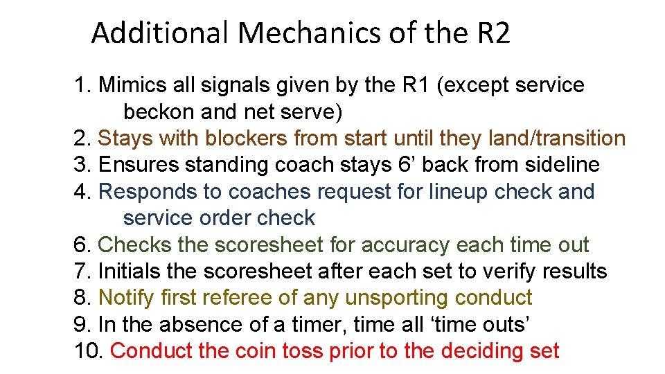 Additional Mechanics of the R 2 1. Mimics all signals given by the R
