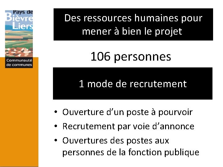 Des. Effectif ressources humaines pourà la des personnes travaillant communauté de projet communes mener