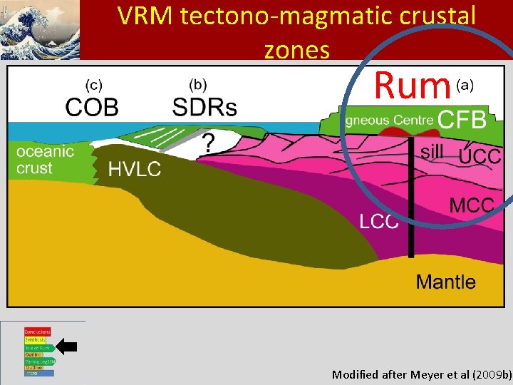 Klik om het opmaakprofiel te VRM tectono-magmatic crustal zones bewerken Rum • Klik om