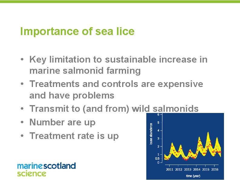Importance of sea lice • Key limitation to sustainable increase in marine salmonid farming