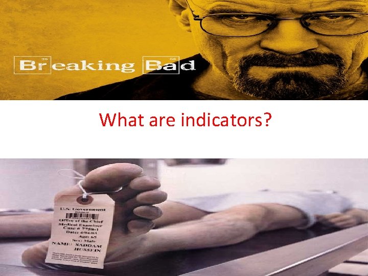 What are indicators? 