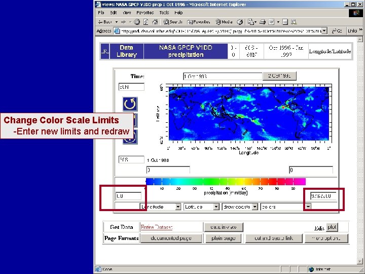 Change Color Scale Limits -Enter new limits and redraw 