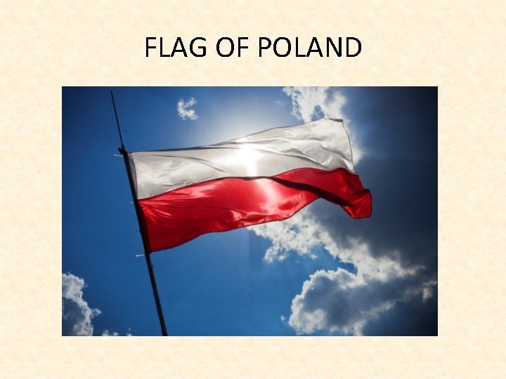 FLAG OF POLAND 