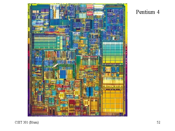Pentium 4 CSIT 301 (Blum) 52 